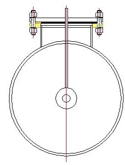 單個測點安裝結(jié)構簡圖(當管道尺寸小于300mm選用)